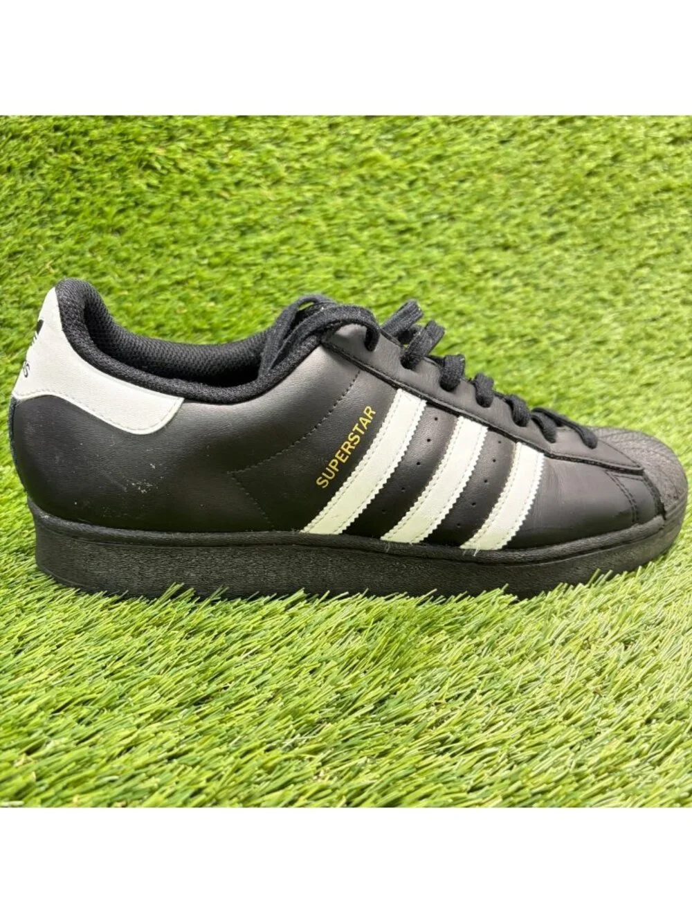 Adidas Superstar Mens Size 11 Core Black White Athletic Lifestyle Shoes Sneakers
